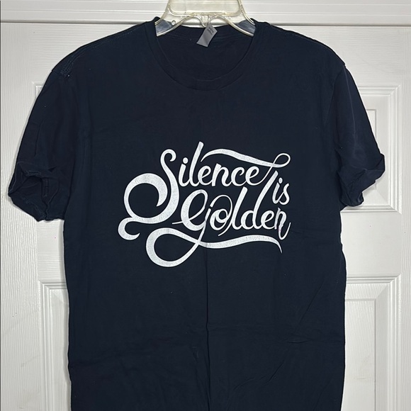 Silence is Golden T-Shirt size L - Picture 1 of 3